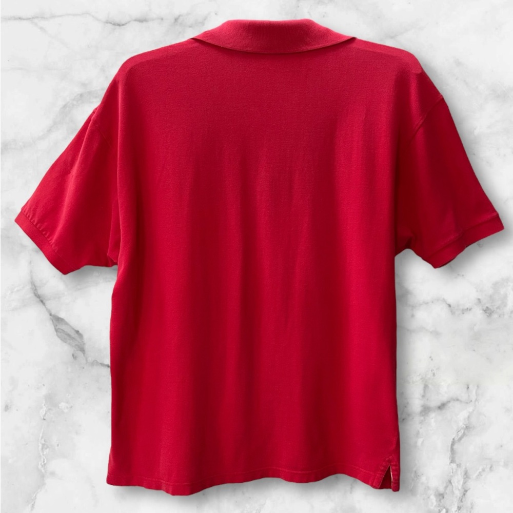 Men’s Burberry Red Cotton Pique’ Polo Shirt Classic Vintage Size XL - Picture 5 of 14